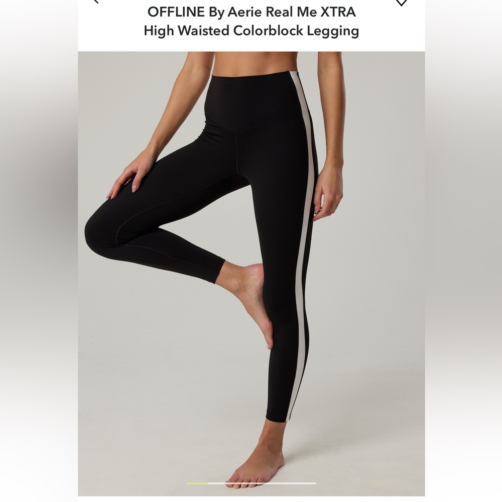 Offline by Aerie Real Me XTRA High Waisted Colorblock leggings sz L